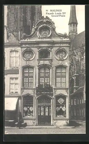 AK Malines, Facade Louis XV Grand` Place