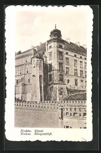 AK Krakau-Krakow, Blick auf das Königsschloss