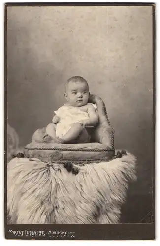 Fotografie Robert Lindacher, Montigny-Metz, Chaussee-Strasse 3, Portrait süsses Kleinkind im weissen Hemd