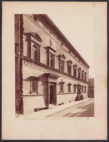 Fotografie unbekannter Fotograf, Ansicht Bologna, Via Saragozza, Palazzo Albergati des Architekten Baldassare Peruzzi