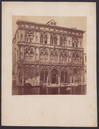 Fotografie unbekannter Fotograf, Ansicht Venedig, Palazzo Vendramin-Calegri, Grossformat 31 x 24cm