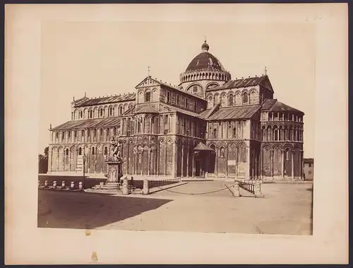 Fotografie Van Lint, Pisa, Ansicht Pisa, Piazza dei Cavalieri, Fotografen-Trockenstempel Ecke rechts unten, 33 x 25cm