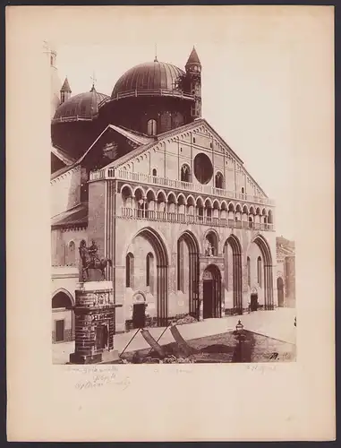 Fotografie unbekannter Fotograf, Ansicht Venedig, Basilica St. Antonio, Grossformat 33 x 25cm