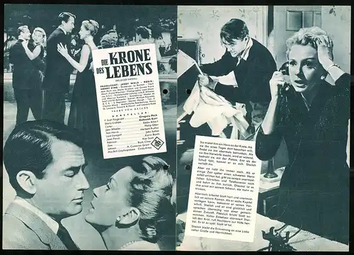 Filmprogramm IFB Nr. 05115, Die Krone des Lebens, Gregory Peck, Deborah Kerr, Regie: Henry King