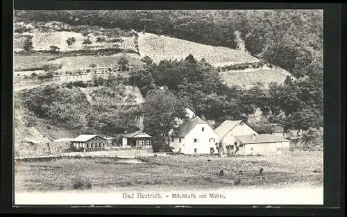 AK Bad-Bertrich, Gasthaus Milchhalle mit Mühle