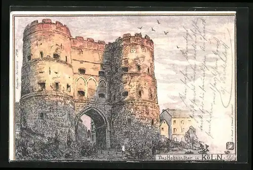 Künstler-AK Köln, Das Hahnentor