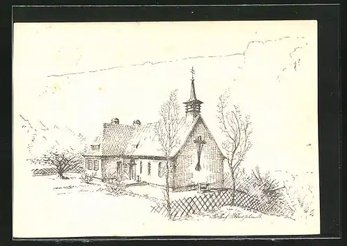 Künstler-AK Altensteig, Katholische Kapelle