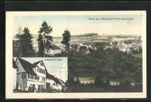 AK Walddorf /Württ. Schwarzw., Gasthaus zum Adler von Karl Walz