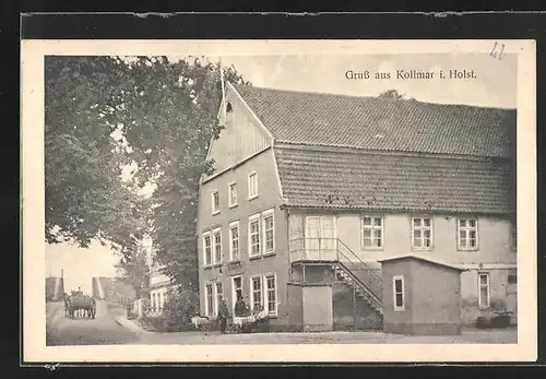 AK Kollmar i. Holst., Blick auf Gasthaus zur Post