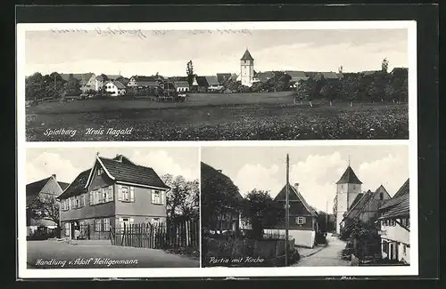 AK Spielberg, Handlung v. Adolf Heiligenmann, Partie mit Kirche