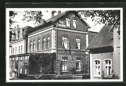 AK Borkum, Hotel Haus Scharphuis, Hindenburgstrasse 78