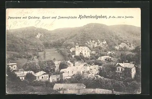 AK Kaltenleutgeben, Panorama mit Gaisberg