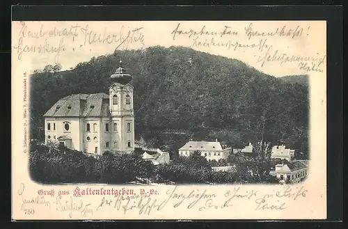 AK Kaltenleutgeben, Teilansicht mit Kirche