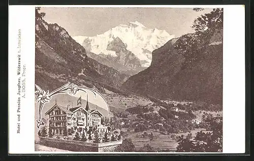 AK Wilderswil b. Interlaken, Hotel und Pension Jungfrau
