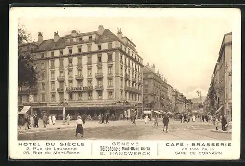 AK Genève, Hotel du Siècle, Cafe-Brasserie