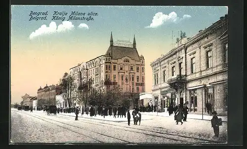 AK Belgrad, König Milanstrasse