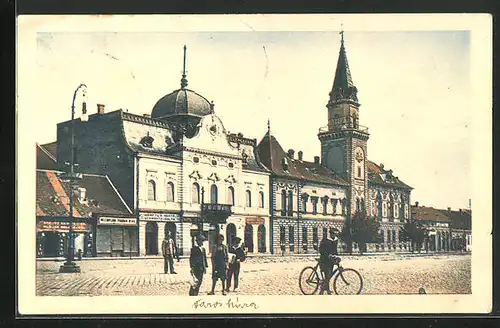AK Velika Kikinda, Ortspartie mit Geschäften