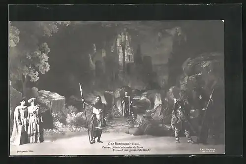 AK Bayreuth, Das Rheingold, II. Bild, Fafner: Glaub` mir mehr als Freia...