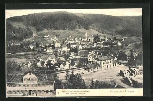 AK Hirsau, Gasthof von Johann Brenner, Ortsansicht