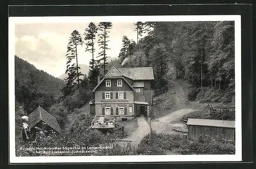 AK Bad Liebenzell /Schwarzwald, Kurhasu Maisenbacher Sägmühle im Lengenbachtal