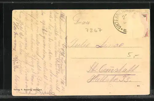 AK Dennjächt /Nagoldtal, Ortsansicht mit Flussschleife