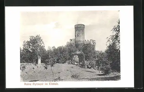 AK Roes, Ansicht der Ruine Pyrmont