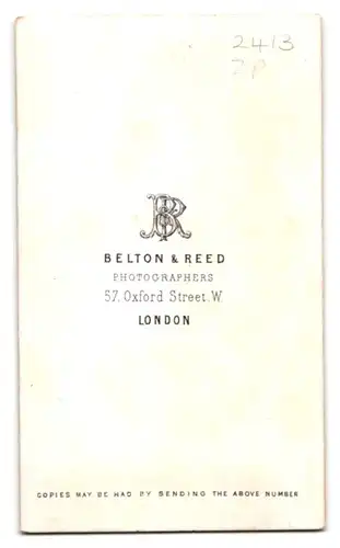 Fotografie Belton & Reed, London-W., 57, Oxfrod Street, Brustportrait bürgerlicher Herr mit Vollbart