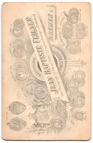 Fotografie J. B. Feilner, Bremen, Richtweg 6 B., Portrait junges Paar in eleganter Kleidung
