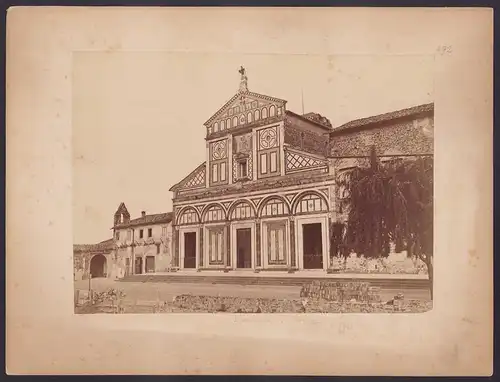 Fotografie unbekannter Fotograf, Ansicht Florenz, San Miniato, Grossformat 33 x 25cm