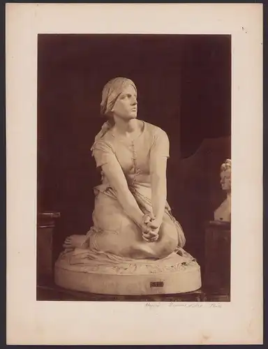 Fotografie unbekannter Fotograf, Ansicht Paris, Statue Jeanne D'Arc, Grossformat 32 x 24cm