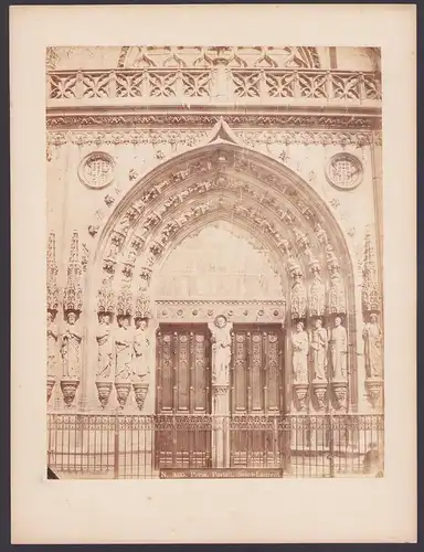 Fotografie unbekannter Fotograf, Ansicht Paris, Portail Saint Laurent, Grossformat 32 x 24cm