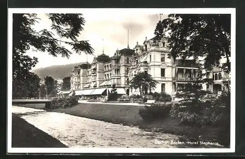 AK Baden-Baden, Blick auf das Hotel Stephanie