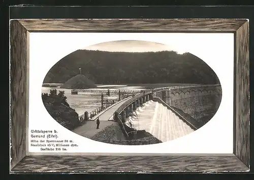 AK Gemünd /Eifel, Urfttalsperre, Blick auf die Sperrmauer