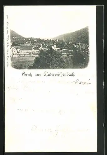 AK Unterreichenbach, Panoramablick auf den Ort