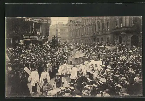 AK Hamburg, 16. Deutsches Bundesschiessen 1909, Festzug, Einführung des Christentums