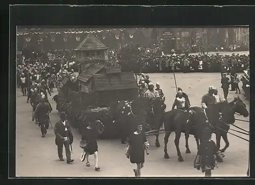 AK Hamburg, 16. Deutsches Bundesschiessen 1909, Festzug