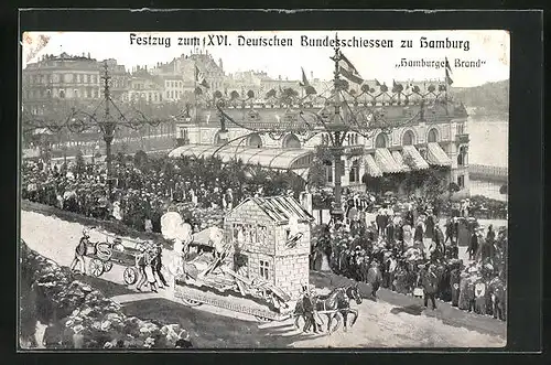 AK Hamburg, 16. Deutsches Bundesschiessen 1909, Hamburger Brand