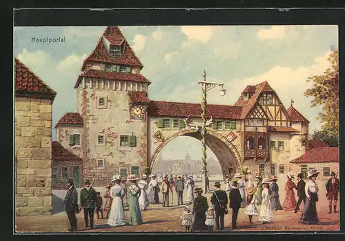 AK Hamburg, 16. Deutsches Bundesschiessen 1909, Hauptportal