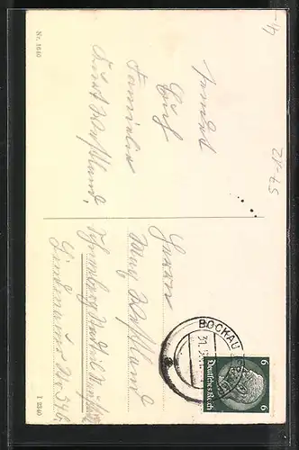 AK Rosen und Maiglöckchen