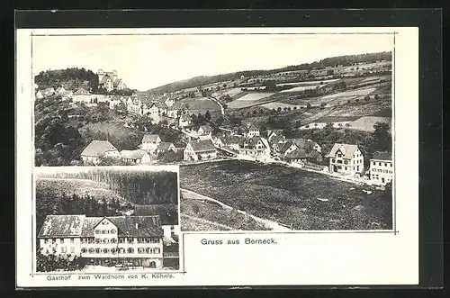 AK Berneck, Gasthof zum Waldhorn, Totalansicht