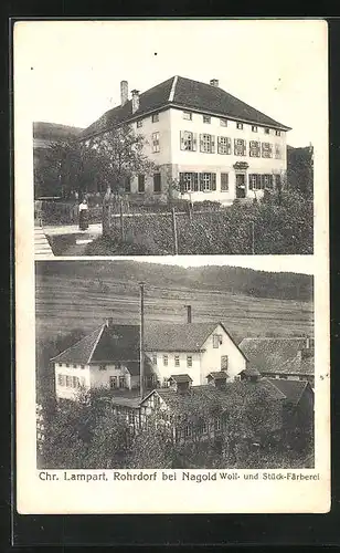 AK Rohrdorf, Woll- und Stück-Färberei Chr. Lampart