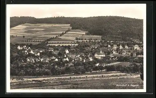 AK Rohrdorf b. Nagold, Panorama mit Ort und Landschaft