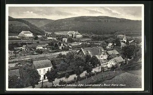 AK Schleiden, Panorama mit Ort und Landschaft