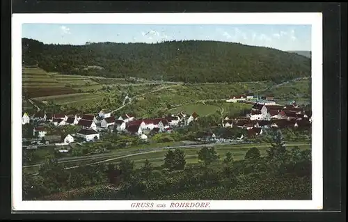 AK Rohrdorf, Panorama mit Ort und Landschaft
