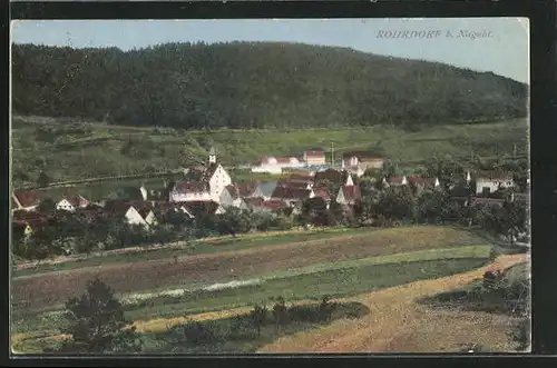 AK Rohrdorf /Nagold, Panorama mit Ort und Landschaft