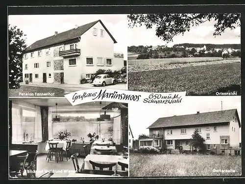 AK Martinsmoos /Schwarzwald, Hotel-Pension Tannenhof, Ortsansicht