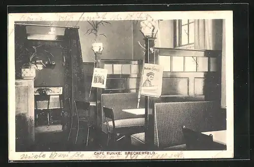 AK Breckerfeld, Café Funke, Innenansicht