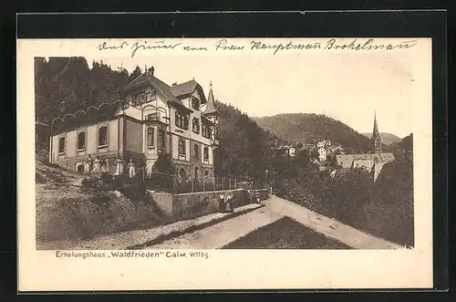 AK Calw /Wttbg., Hotel-Erholungshaus Waldfrieden