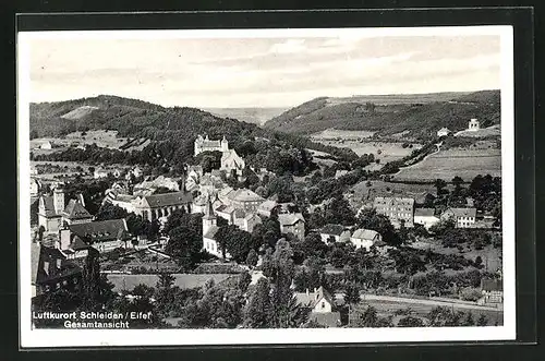 AK Schleiden /Eifel, Gesamtansicht mit Kirchen