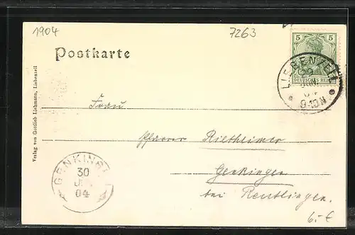 AK Liebenzell, Ortsansicht aus der Vogelschau